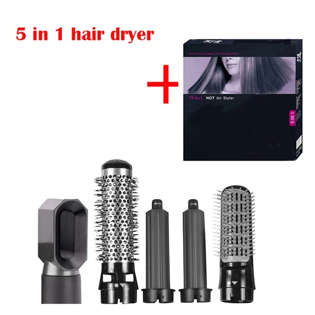 Secador de pelo 5 en 1, peine de aire caliente, plancha rizadora profesional, herramienta de peinado, envoltura para Dyson Airwrap, secador de pelo para el hogar