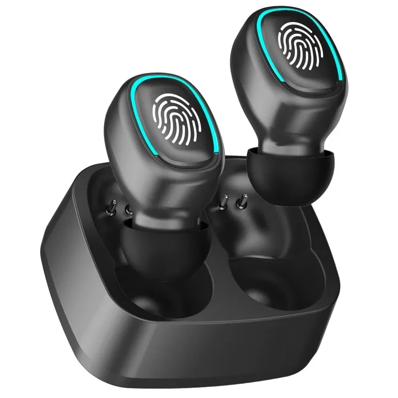 Auriculares inalámbricos Bluetooth con luz táctil, Mini tapones para los oídos de alta calidad, antisudor, sonido HD, calidad estéreo, auriculares universales