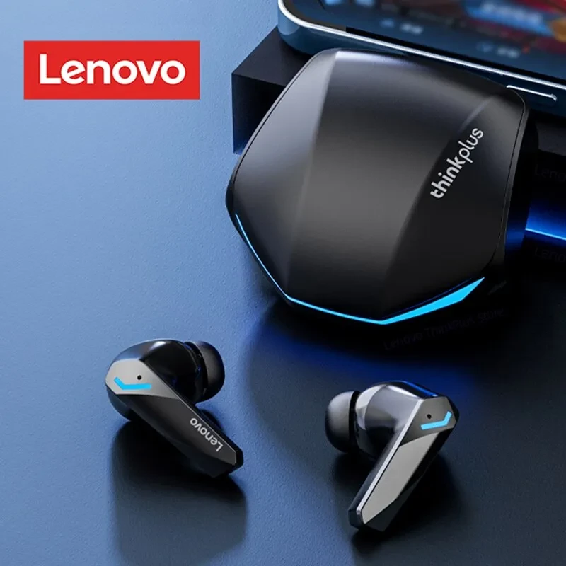 Lenovo Auricular Inalámbrico Deportivo, Audífono GM2 PRO, Bluetooth 5.3, Cascos para Correr, Intrauditivos para Videojuegos, Baja Latencia, Modo Dual, Música