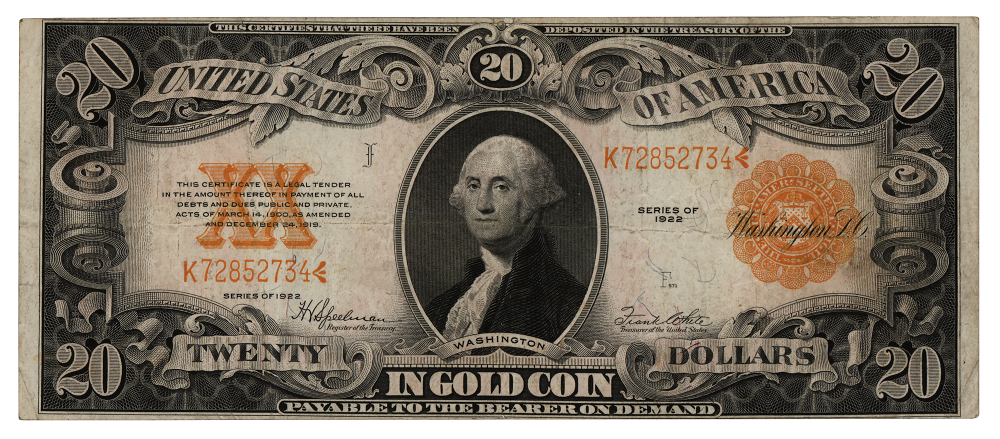 1922 20 Dollar Bill Value