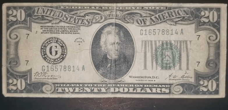 1928 20 Dollar Bill Value