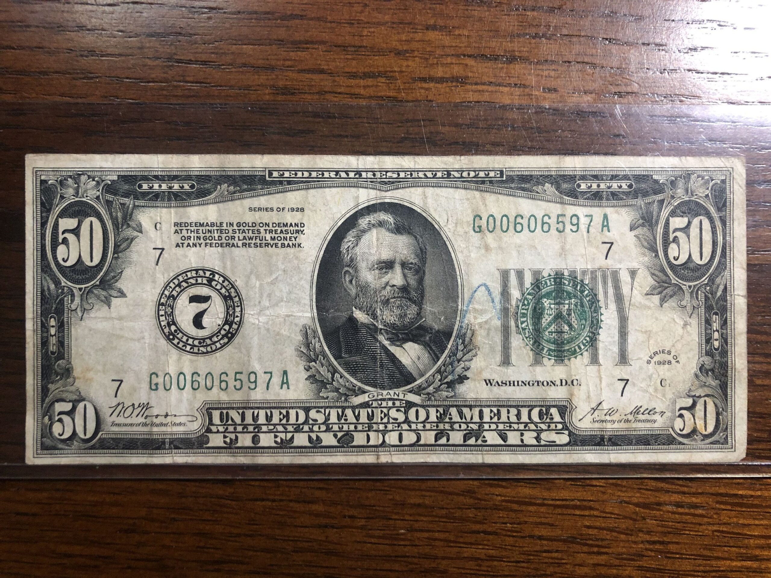 1928 50 dollar bill