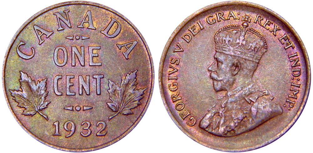 1934 Canadian penny