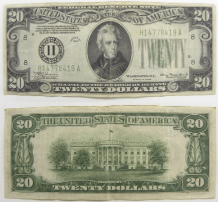 1934 20 Dollar Bill