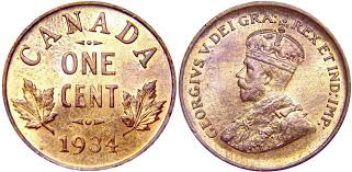 1934 Canadian Penny