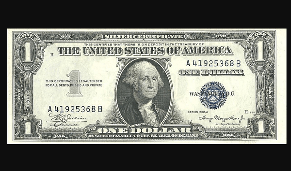 1935 one dollar bill