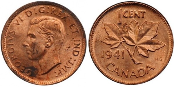 1941 Canadian Penny