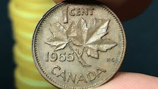 1955 Canadian penny