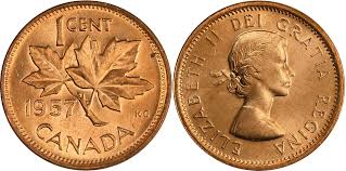 1957 Canadian Penny