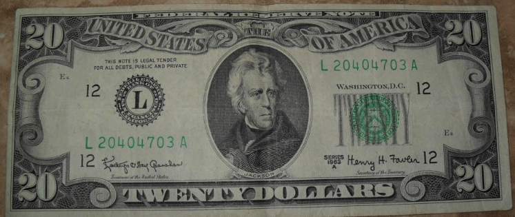 1963 20 Dollar Bill