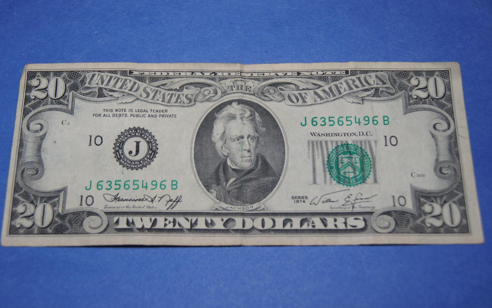 1974 20 Dollar Bill