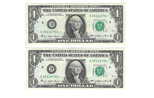 1977 1 dollar bill