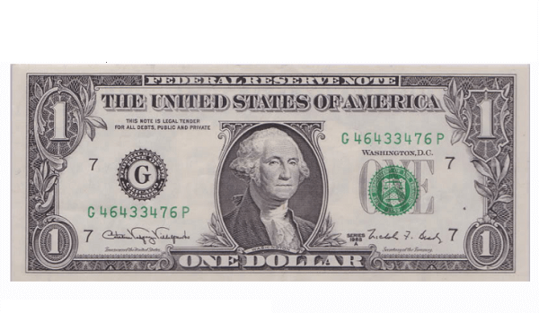 1988 1 Dollar Bill