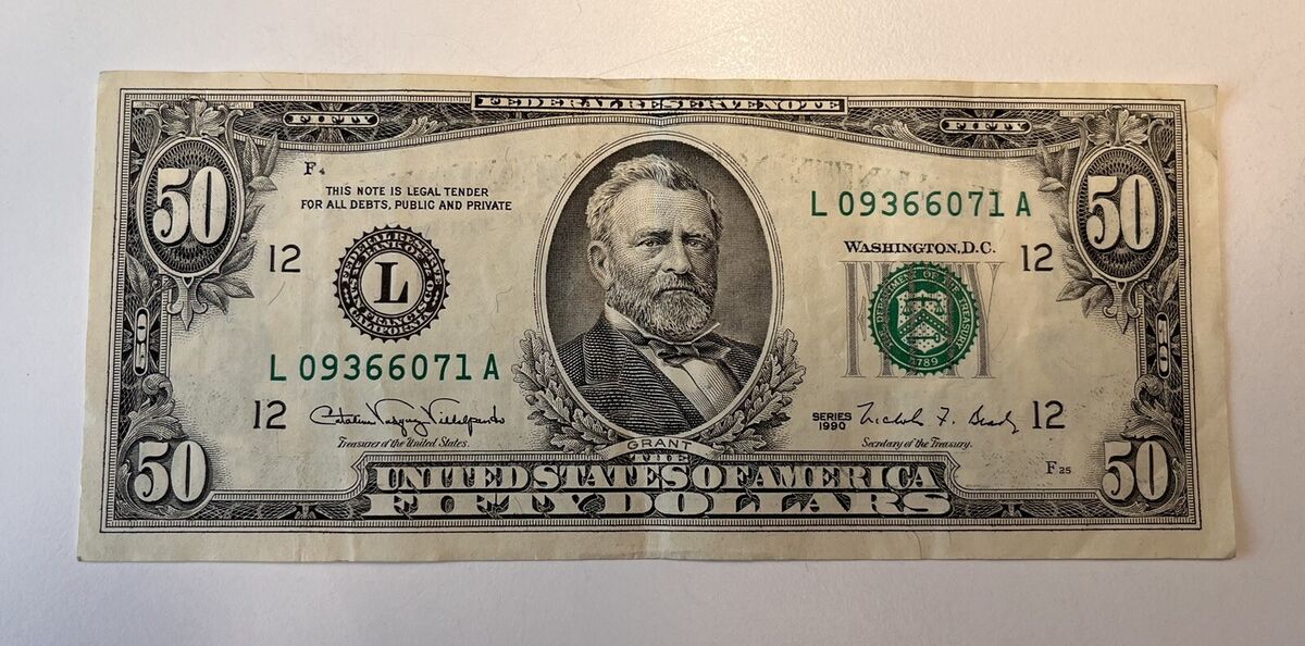 1990 50 Dollar Bill