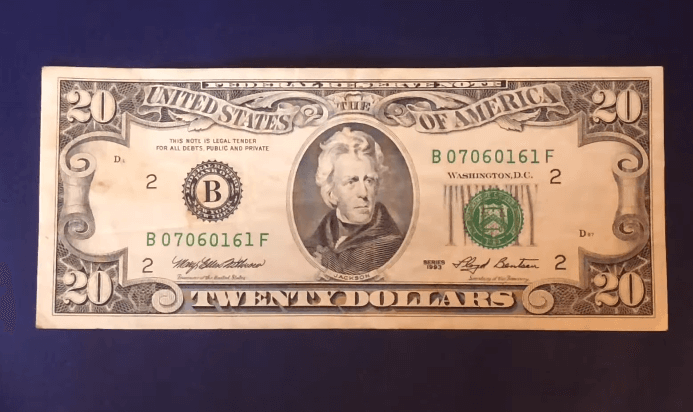 1993 20 Dollar bills