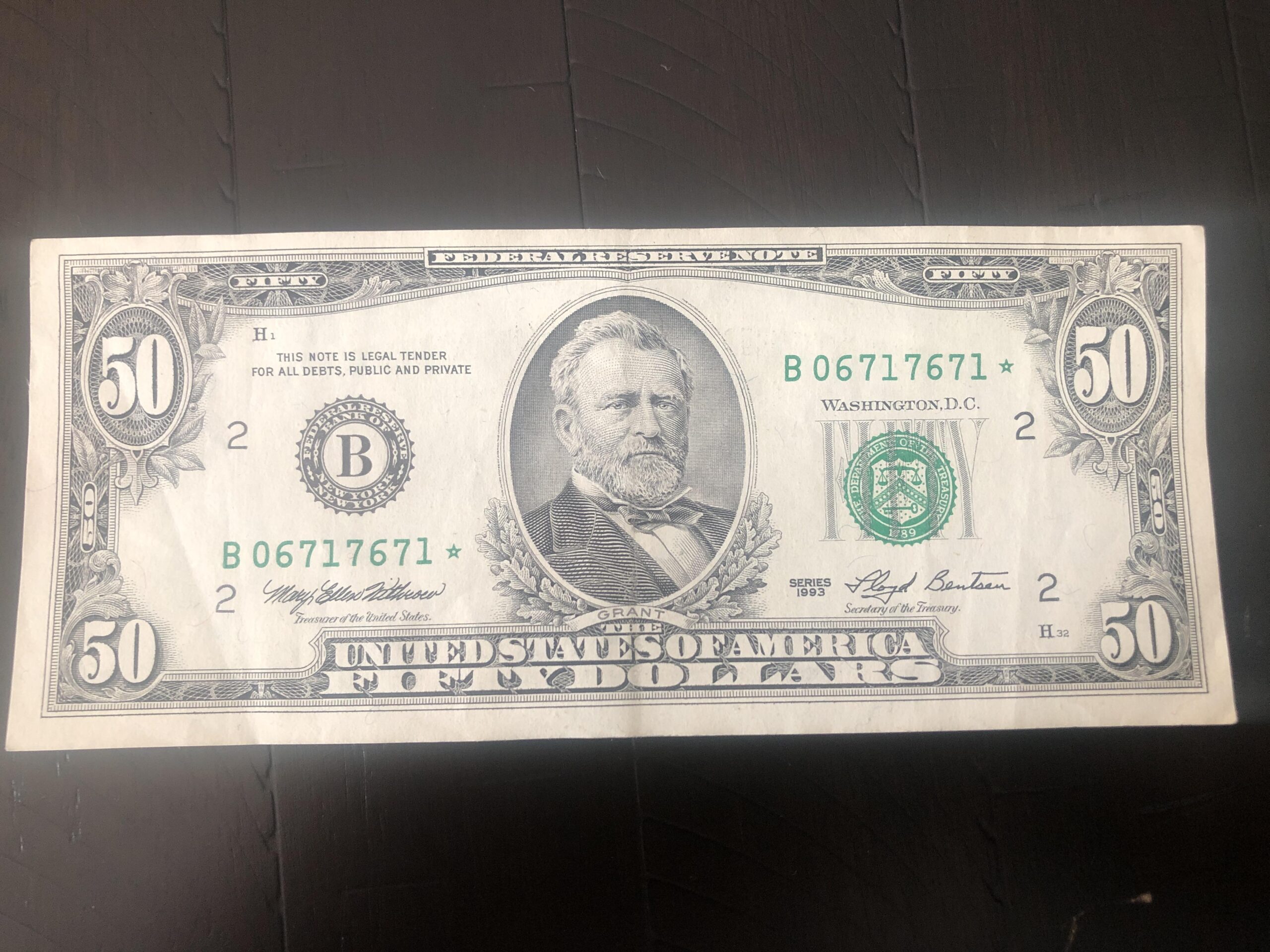 1993 50 Dollar Bill