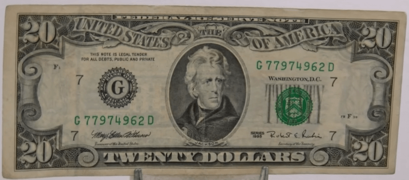 1995 20 dollar bill