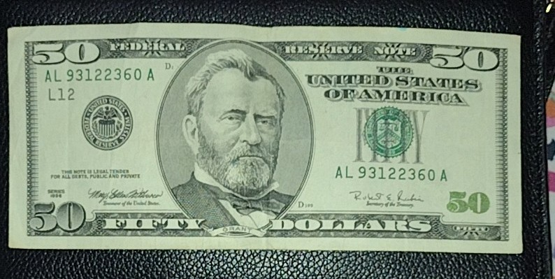 1996 50 Dollar Bill