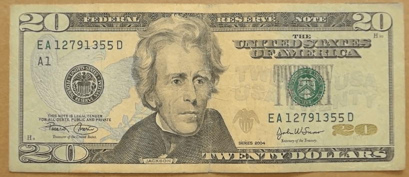 2004 20 Dollar Bill