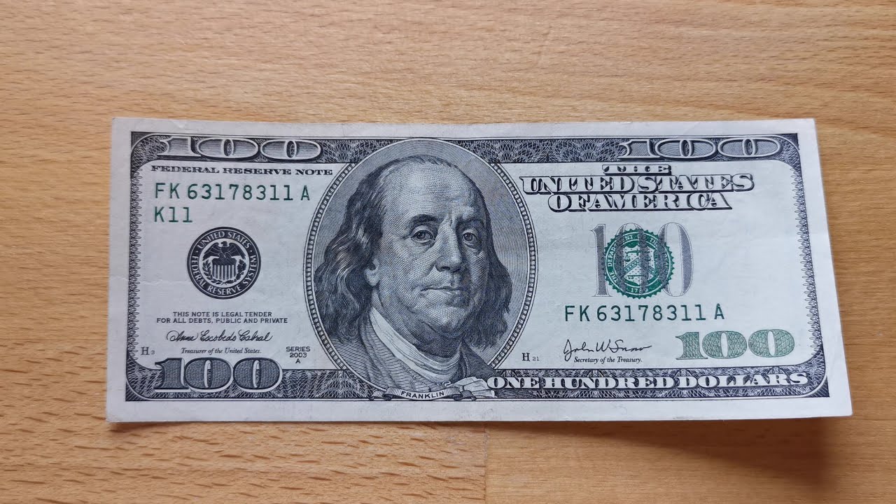 2003 100 Dollar Bill