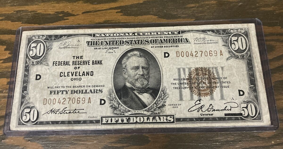 1929 50 dollar bill