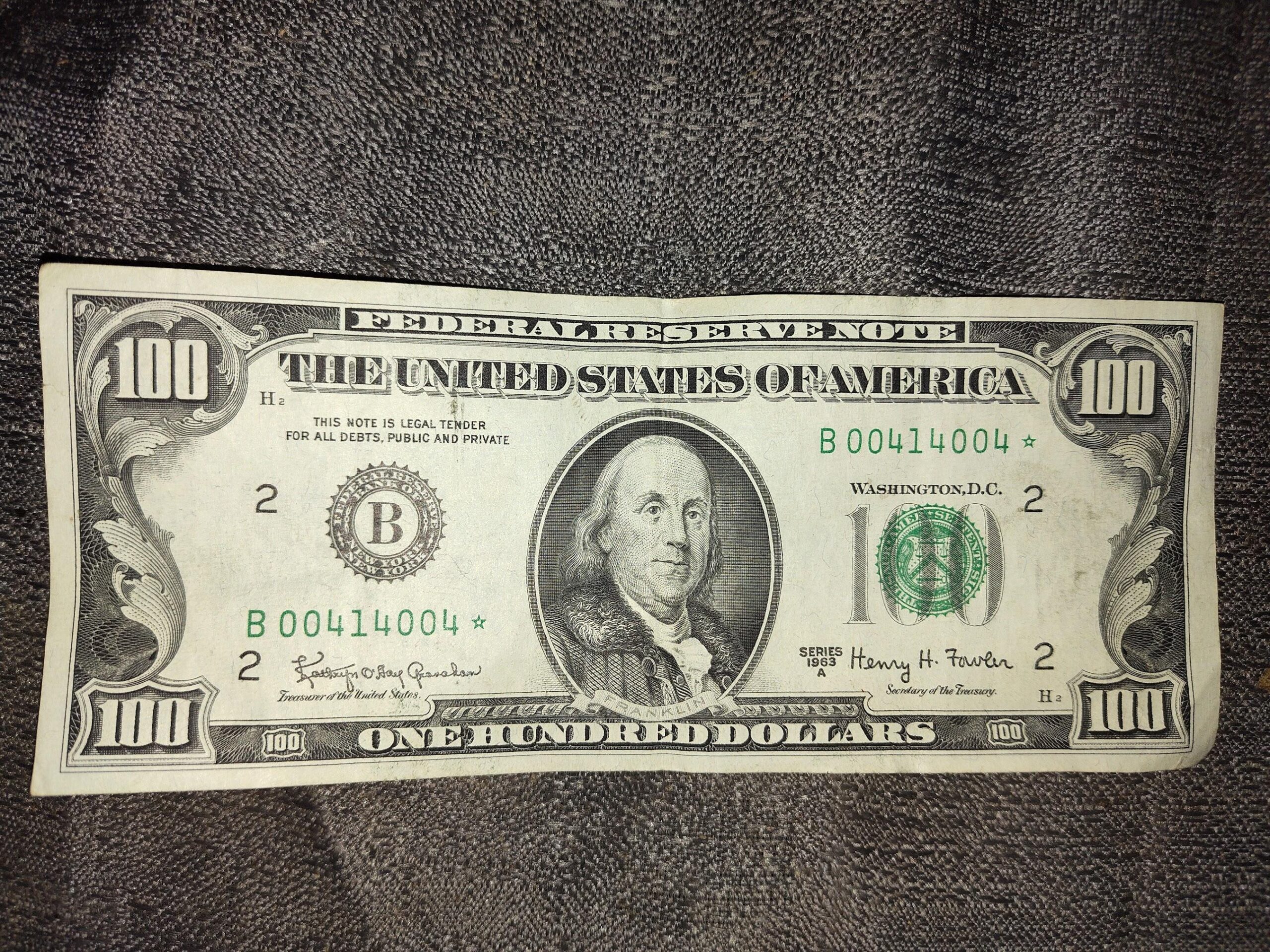 1963 100 Dollar Bill