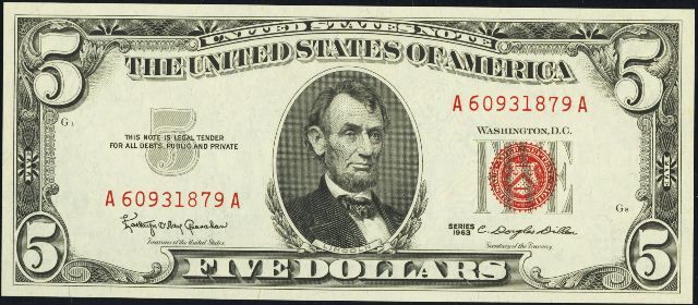 1963 5 Dollar Bill Value