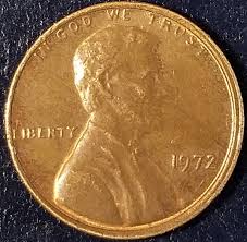 1972 penny double rim error valu