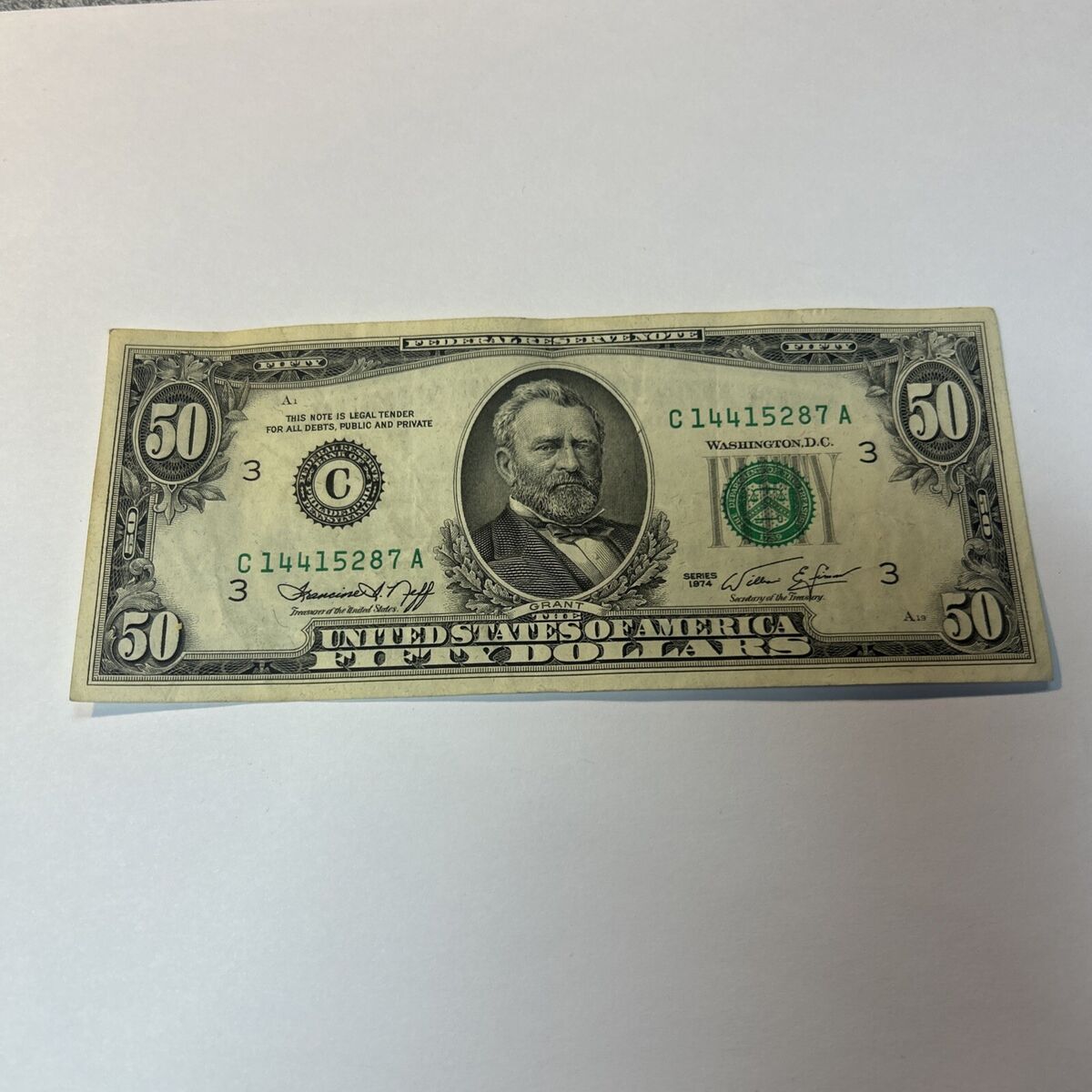 1974 fifty dollar bill