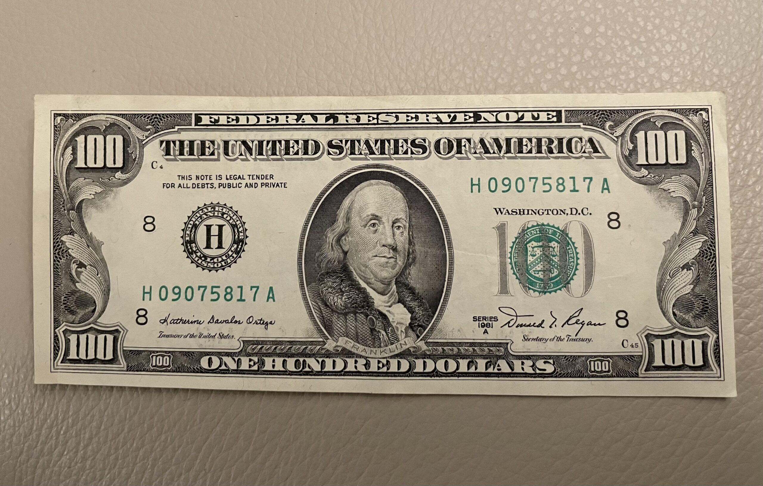 1981 100 Dollar Bill Value