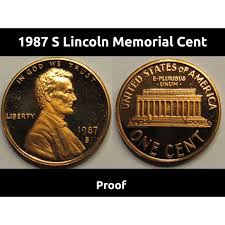 1987 S Lincoln penny