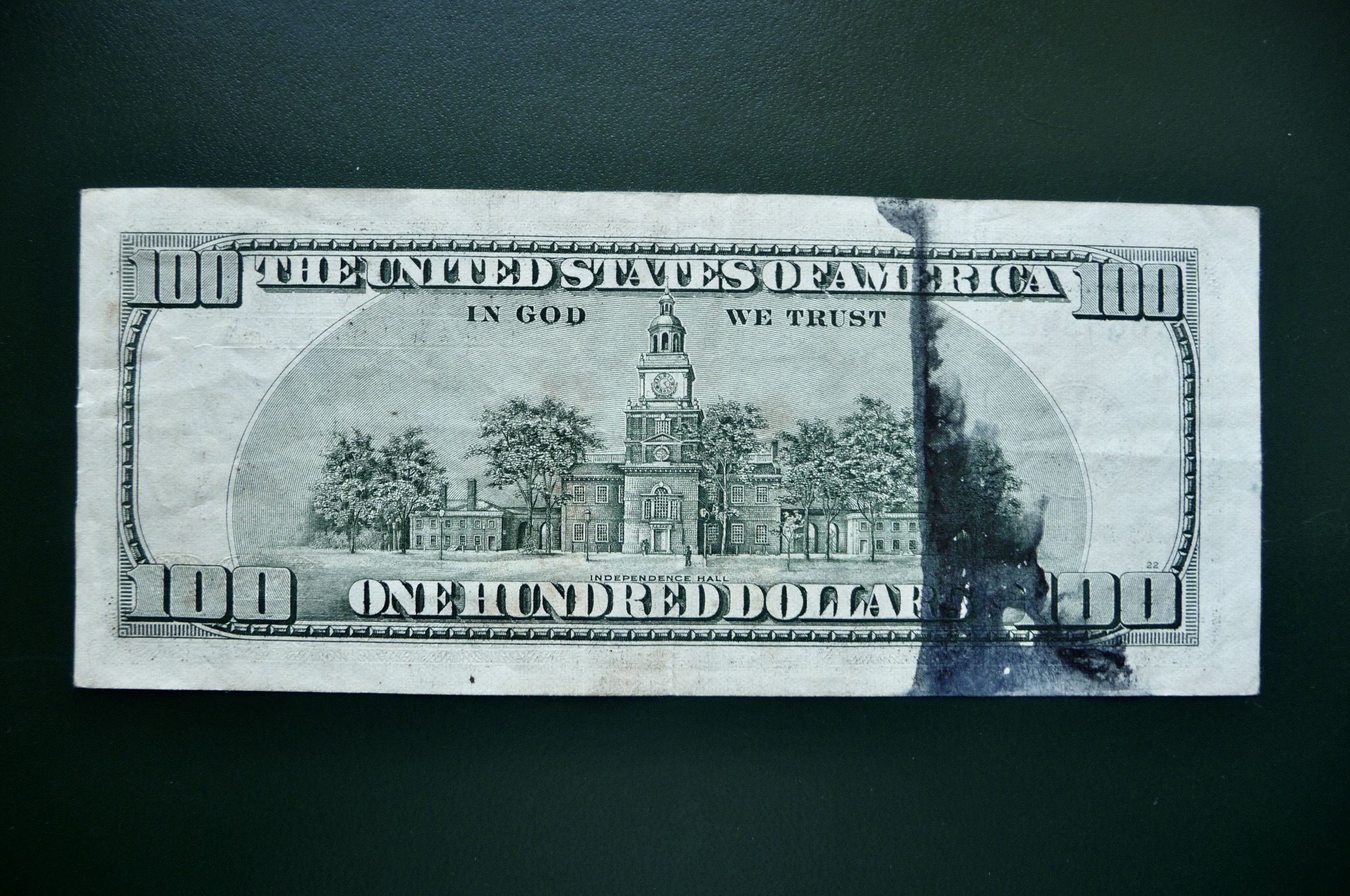 2001 $100 bill error value