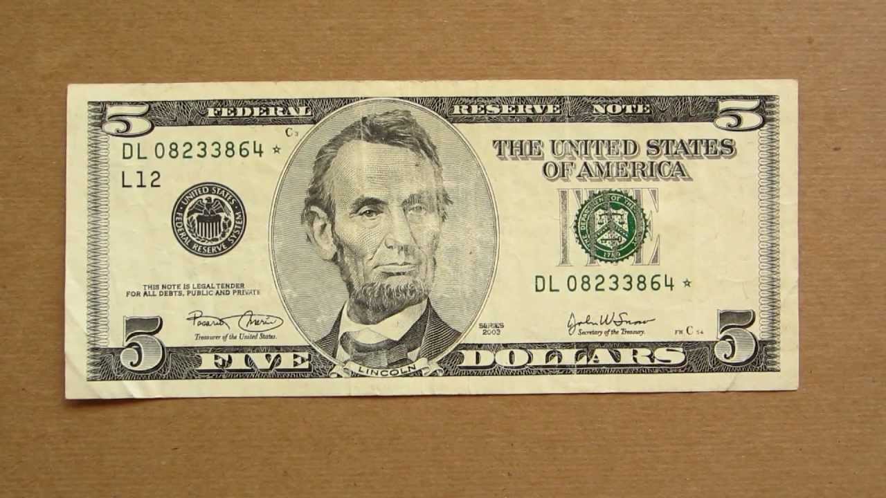 2003 Five Dollar Bill Value