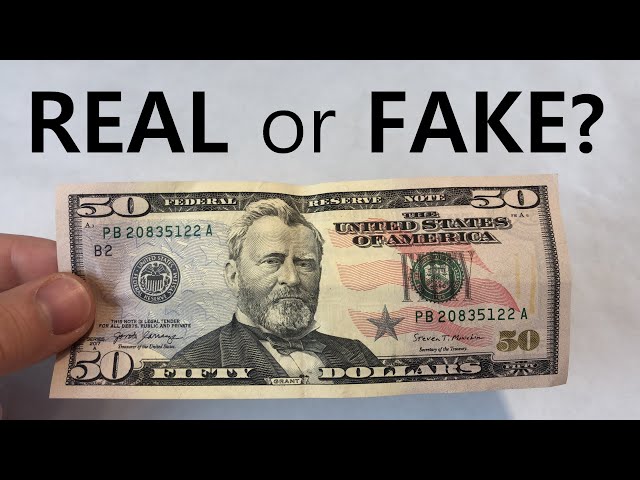 How to tell if a 50 dollar bill is real