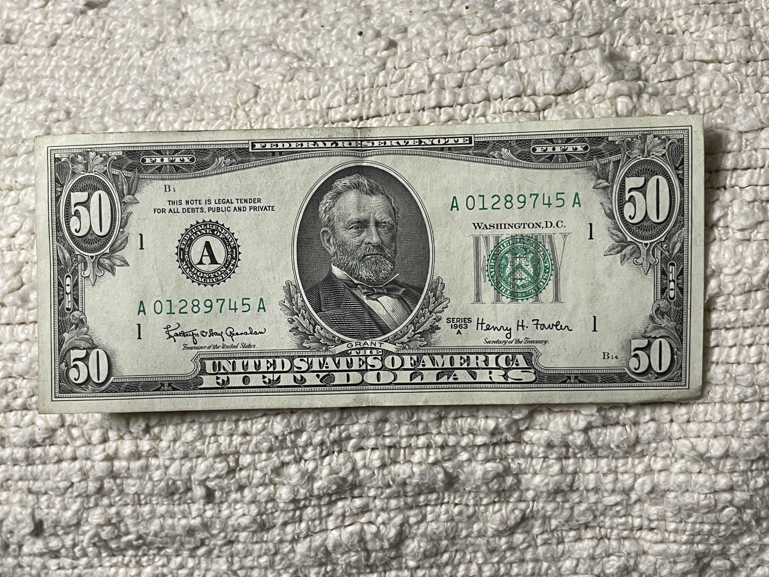 1963 50 dollar bill