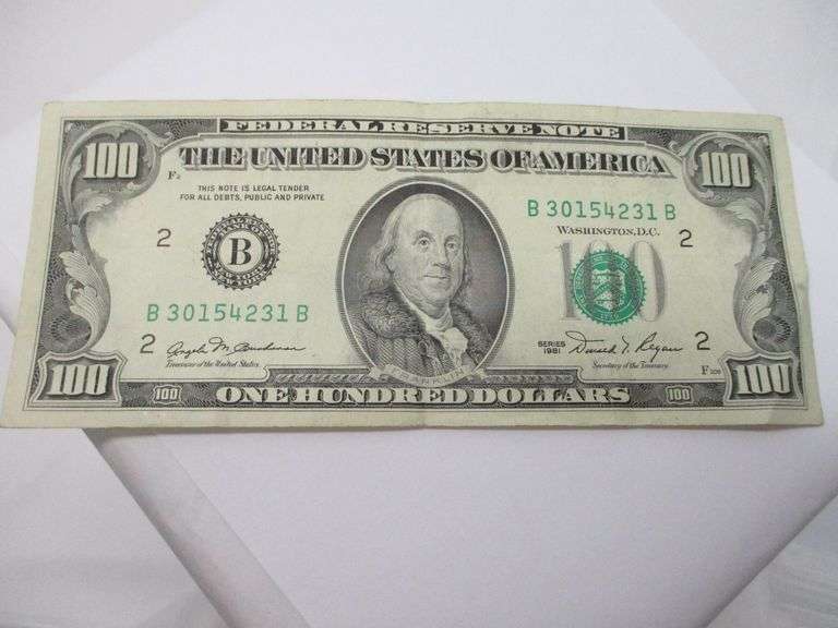 1981 One Hundred Dollar Bill